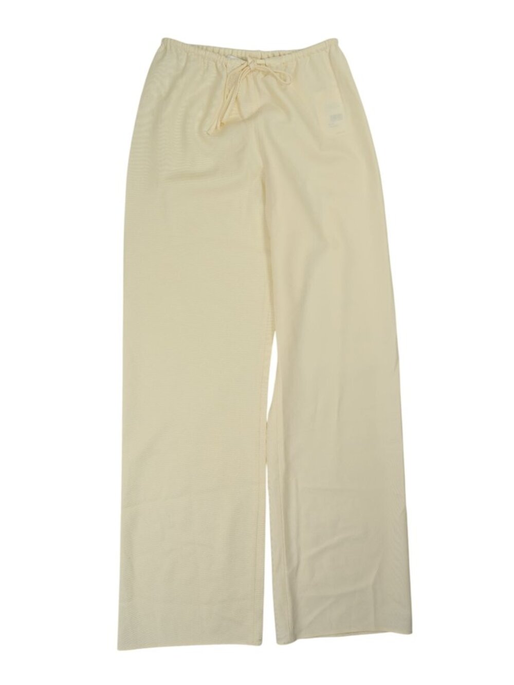 Venroy Bias Wool Drawstring Pant in Off White